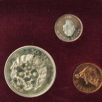 Tonga: proof set 1967, 7 monete in confezione originale (KM#P53)