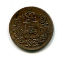Germania, Bayern, Maximilian II (1848-1864): 1 pfennig 1850 (KM#797.2)
