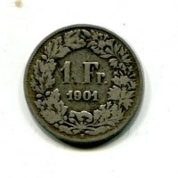 Svizzera, Confederazione: 1 franco 1901
