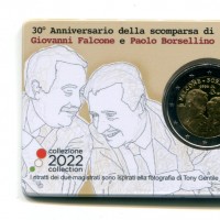 Italia 2022: 2 euro commemorativo "30° Anniversario della Scomparsa di G. Falcone P. Borsellino", in coincard ufficiale
