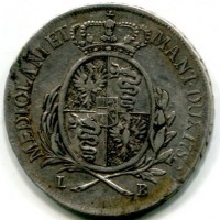 Milano, Giuseppe II (1780-1790): 1/2 scudo 1792 (Crippa#413)
