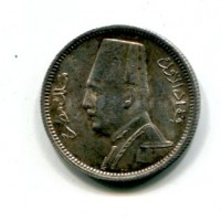 Egitto, Fuad I (1341-1355/1922-1936): 2 piastre 1348/1929 (KM#348)
