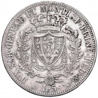 Carlo Felice (1821-1831): 5 lire 1823-To (Gigante#38)