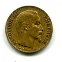 Francia, Napoleone III (1852-1870): 20 franchi 1853-A (Gadoury#1061)
