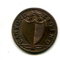 Svizzera, Ticino: 3 soldi 1813, senza stella