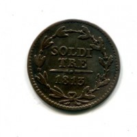 Svizzera, Ticino: 3 soldi 1813, senza stella