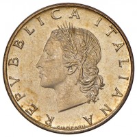 Repubblica Italiana (dal 1946): 20 lire 1968 "Prova" (Gigante#P12)
