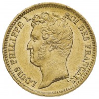 Francia, Luigi Filippo (1830-1848): 20 franchi 1831-A (Gadoury#1030)