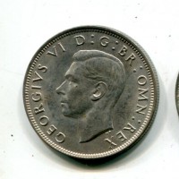 Gran Bretagna, Giorgio VI (1936-1952): 1/2 corona 1945 (Spink#4080)
