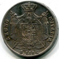 Milano, Napoleone I (1805-1814): 5 lire 1812 (Gigante#112), puntali aguzzi.
