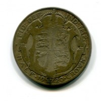 Gran Bretagna, Giorgio V (1910-1936): 1/2 corona 1920 (Spink#4021A)

