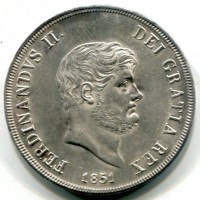 Napoli, Ferdinando II (1830-1859): piastra 1851 (Gigante#80)
