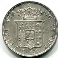 Napoli, Ferdinando II (1830-1859): piastra 1851 (Gigante#80)
