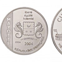 Francia 2004 -MAYOTTE-: 1,5 euro -ESSAI- "Histoire de la Marine Française-Cuirassé Bouvet"