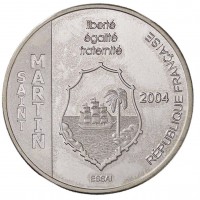 Francia 2004 -SAINT MARTIN-: 1,5 euro -ESSAI- "Histoire de la Marine Française-La Ville de Paris"