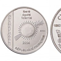Francia 2004 -GUADALOUPE-: 1,5 euro -ESSAI- "Histoire de la Marine Française-Cuirassé Gloire"
