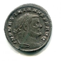 Massimiano Ercole (286-310 d.C.): follis "SACRA MONETA AVGG ET CAESS NOSTR" zecca di Aquileia (RIC#29b)

