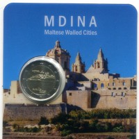 Malta 2025: 2 euro commemorativi "Mdina", in blister ufficiale
