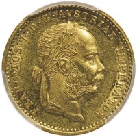 Austria, Francesco Giuseppe (1848-1916): 1 ducato 1911 (Fruhwald#1264; Friedberg#493), in slab PCGS AU58