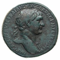 Traiano (98-117 d.C.): sesterzio "SPQR OPTIMO PRINCIPI" (RIC,II,280#503; Cohen#407), gr.24,08, patina verde