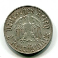 Germania, Terzo Reich (1933-1945): 2 reichsmark 1933-G "Martin Luther" (Jaeger#352)
