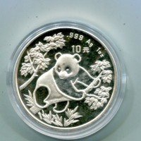 Cina: 10 yuan 1992 "Oncia-Panda"
