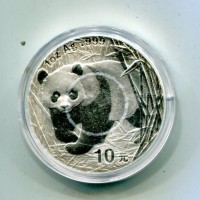 Cina: 10 yuan 2001 "Oncia-Panda"
