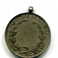 Varese: medaglia "Società Varesina di Ginnastica e Scherma", diametro 24 mm. Metallo bianco