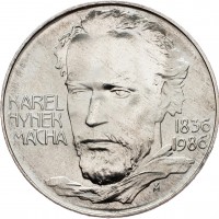 Cecoslovacchia, Repubblica socialista (1960-1989): 100 korun 1986 "Karel Hynek Macha" (KM#123)