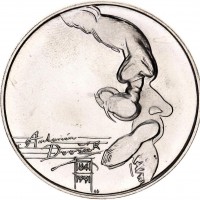 Cecoslovacchia, Repubblica Federale (1989-1992): 100 korun 1991 "A.Dvorak" (KM#147)