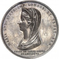 Milano, Francesco I d'Absburgo-Lorena (1815-1835): medaglia 1816 per la morte dell'imperatrice Maria Luigia d'Austria-Este a Verona. Opus: Manfredini (Martini#1907; Julius#3104; Coll. Horsky#3439; Comandini,I, pag 882), grammi 29.92, mm 43. In slab NGC MS62
