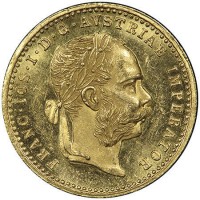 Austria, Francesco Giuseppe (1848-1916): 1 ducato 1883 (Fruhwald#1242; Friedberg#493), in slab PCGS MS63