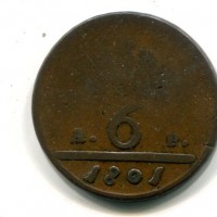 Napoli, Ferdinando IV (1759-1816): 6 tornesi 1801 (Gigante#119)

