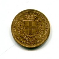 Vittorio Emanuele II (1849-1861): 20 lire 1858-To (Gigante#16)
