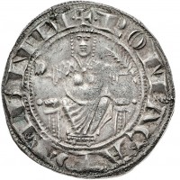 Roma, Senato Romano (emissioni anonime 1255-1270): grosso (C.N.I. XV/104/33; Muntoni#61), grammi 3,48, bellissima patina.