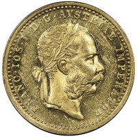 Austria, Francesco Giuseppe (1848-1916): 1 ducato 1877 (Fruhwald#1236; Friedberg#493), in slab PCGS MS61