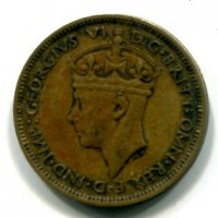 West Africa, Giorgio VI (1936-1952): 1 scellino 1942 (KM#23)
