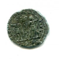 Costante (337-350 d.C.): follis "GLORIA EXERCITVS", zecca di Siscia (RIC#103), gr.1,31
