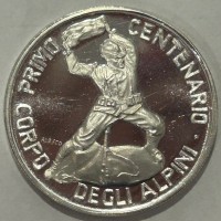 Alpini: medaglia 1972 "Primo Centenario", opus Monassi, grammi 14.90, mm 32.50