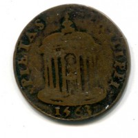 Olanda, Filippo II di Spagna (1556-1598): gettone 1563 "Pietas Philippi" (Dugn#2345), gr. 4,33