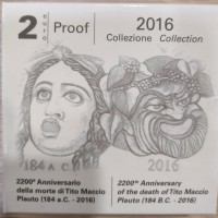 Italia 2016: 2 euro commemorativo "Tito Maccio Plauto", nella scatola originale