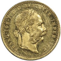 Austria, Francesco Giuseppe (1848-1916): 1 ducato 1873 (Fruhwald#1232; Friedberg#493), in slab PCGS UNC detail