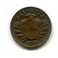 Svizzera, Confederazione: 2 rappen 1919
