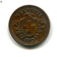 Svizzera, Confederazione: 1 rappen 1917
