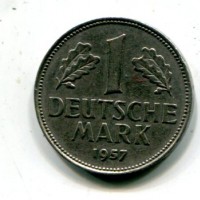 Germania, Rep. Federale (dal 1949): 1 marco 1957-J (KM#110)
