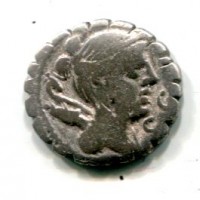 Claudia, T. Claudius Ti.f. Ap. n. Nero (79 a.C.): denario (Crawford#383)
