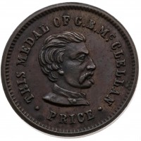 USA, token coinage 1860-64, 1 cent "THIS MEDAL OF G.B.Mc CLELLAN PRICE", (Fuld#51-341), grammi 3.26