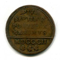Roma, Pio VII (1800-1823): baiocco 1802 (Gigante#54)
