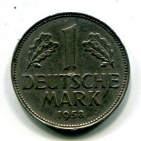 Germania, Rep. Federale (dal 1949): 1 marco 1958-G (KM#110)
