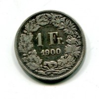 Svizzera, Confederazione: 1 franco 1900
